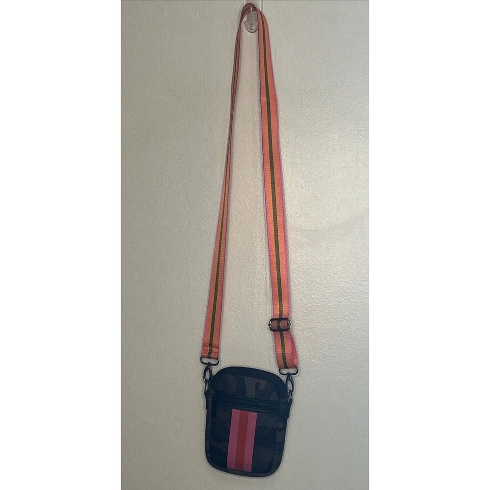 Haute Shore Camo Crossbody Purse Adjustable Strap pink and orange *see Picture